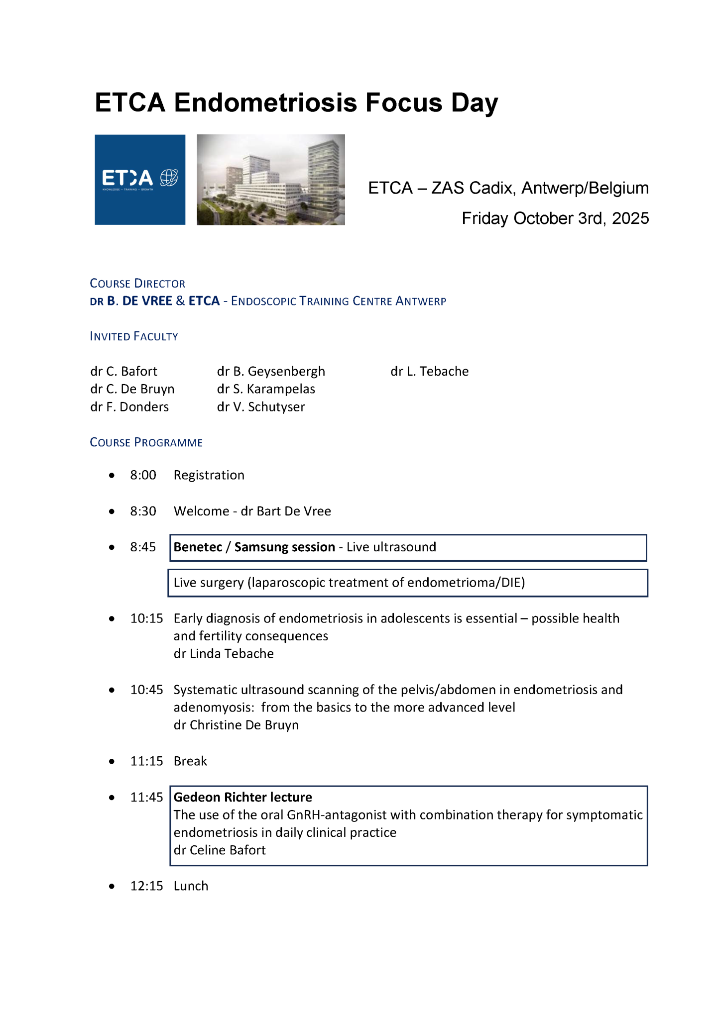 ETCA Endometriosis Focus Day - pag 1