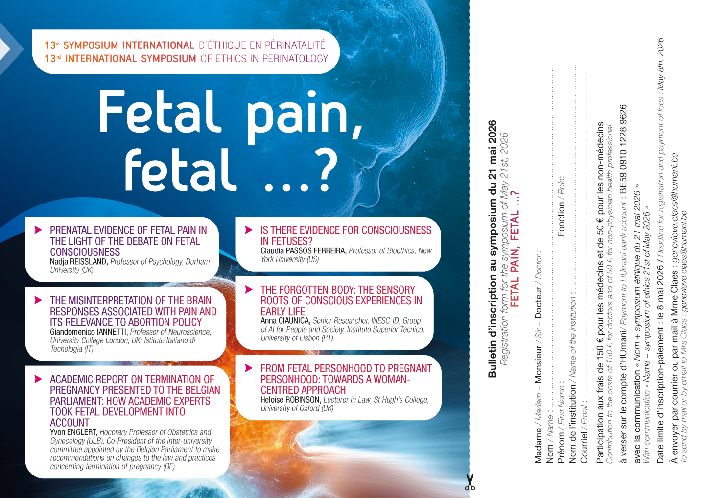 13th symposium international of ethics in perinatalogy AD