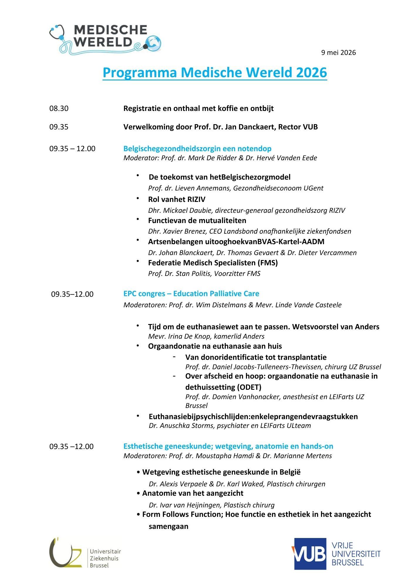programma medische wereld 2026