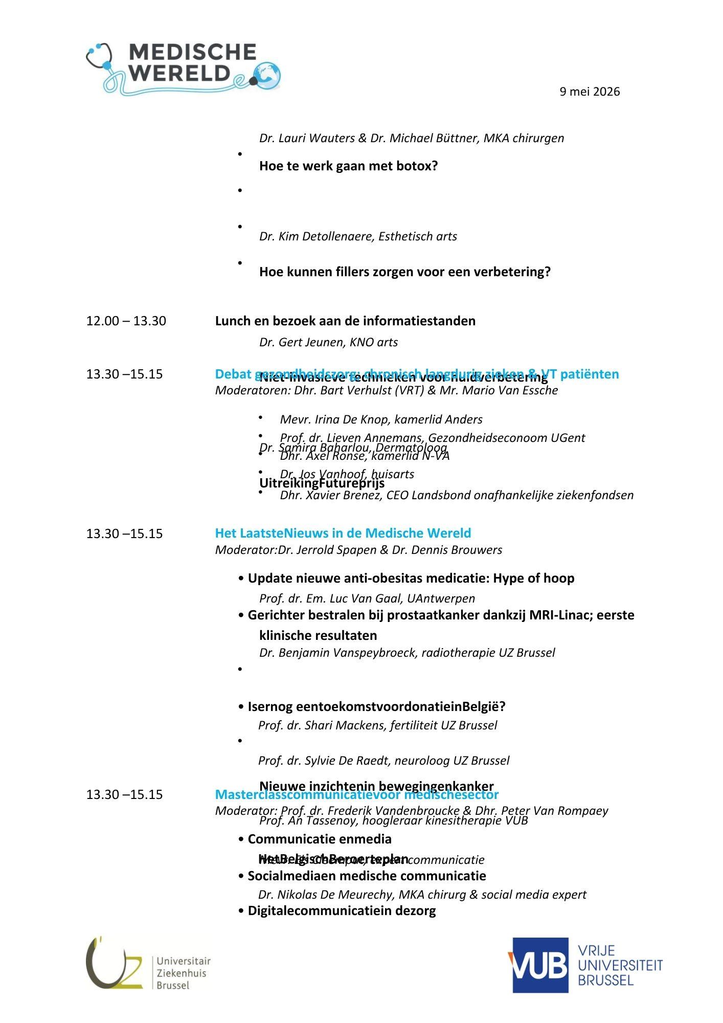 programma medische wereld 2026